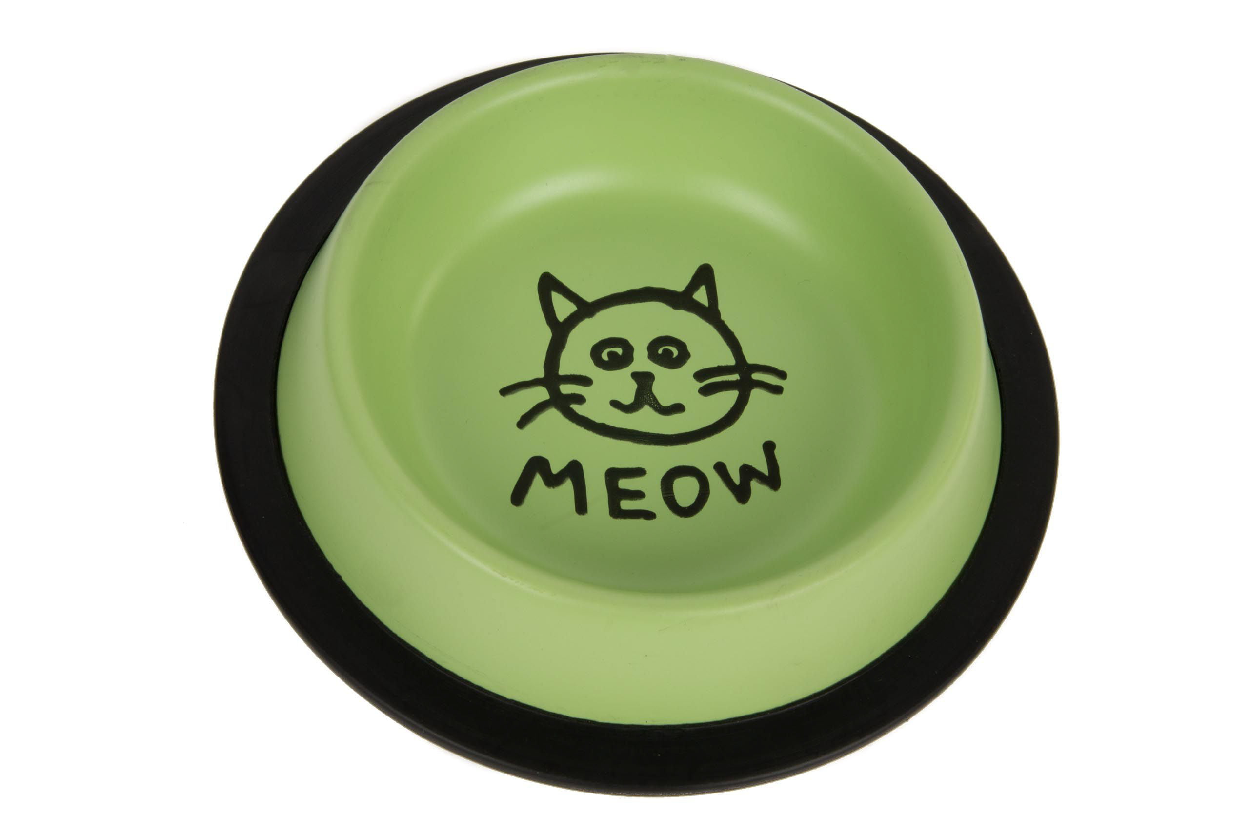 Miska metalowa na gumie dla kota MEOW zielona