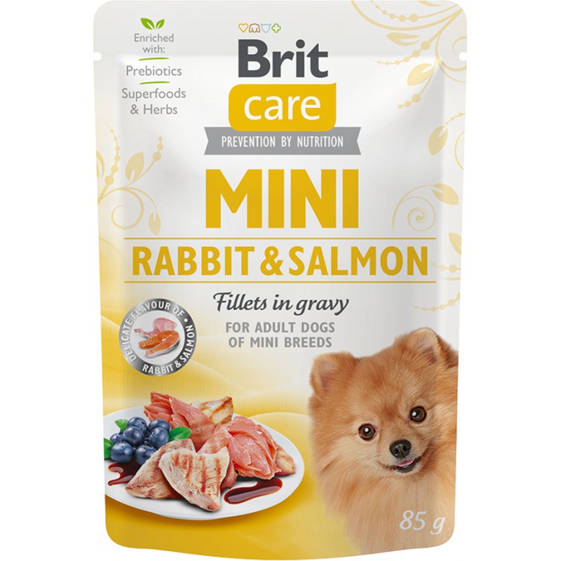 BRIT CARE pies Mini Rabbit & Salmon saszetka 85g
