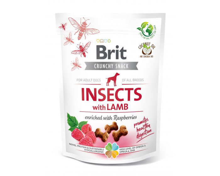 BRIT CARE pies Przysmak Crunchy Insect Lamb 200g