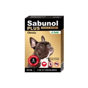 SABUNOL PLUS Obroża owadobójcza dla psa brązowa 50cm