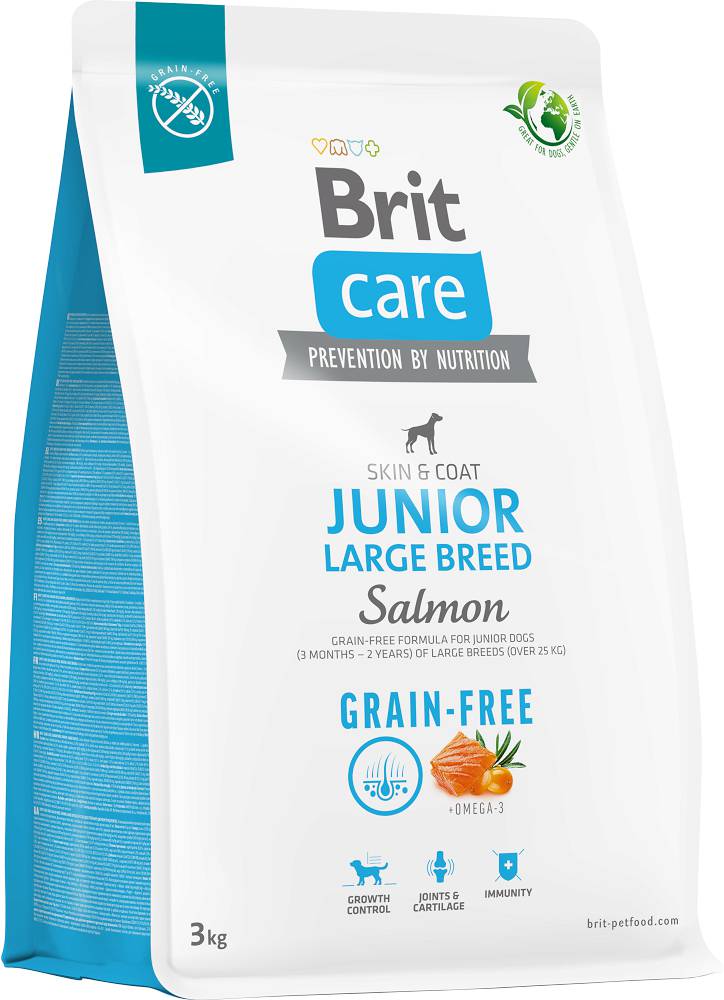 BRIT CARE pies Grain Free Junior Large Breed Salmon 3kg