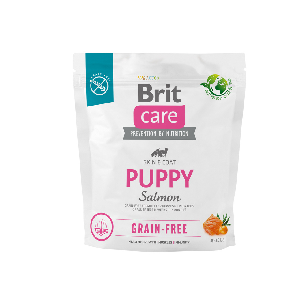 BRIT CARE pies Grain Free Puppy Salmon 1kg