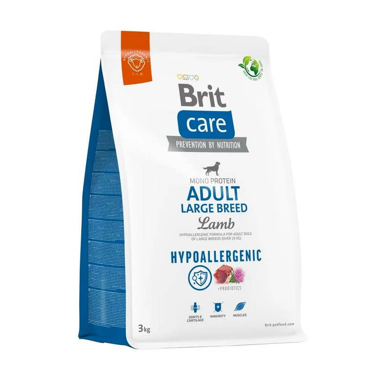 BRIT CARE pies Hypoallergenic Adult Large Breed Lamb 3kg