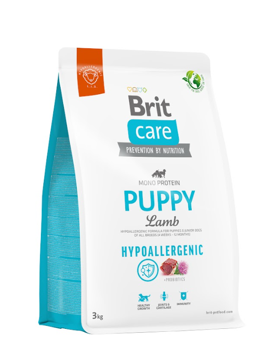 BRIT CARE pies Hypoallergenic Puppy Lamb 3kg