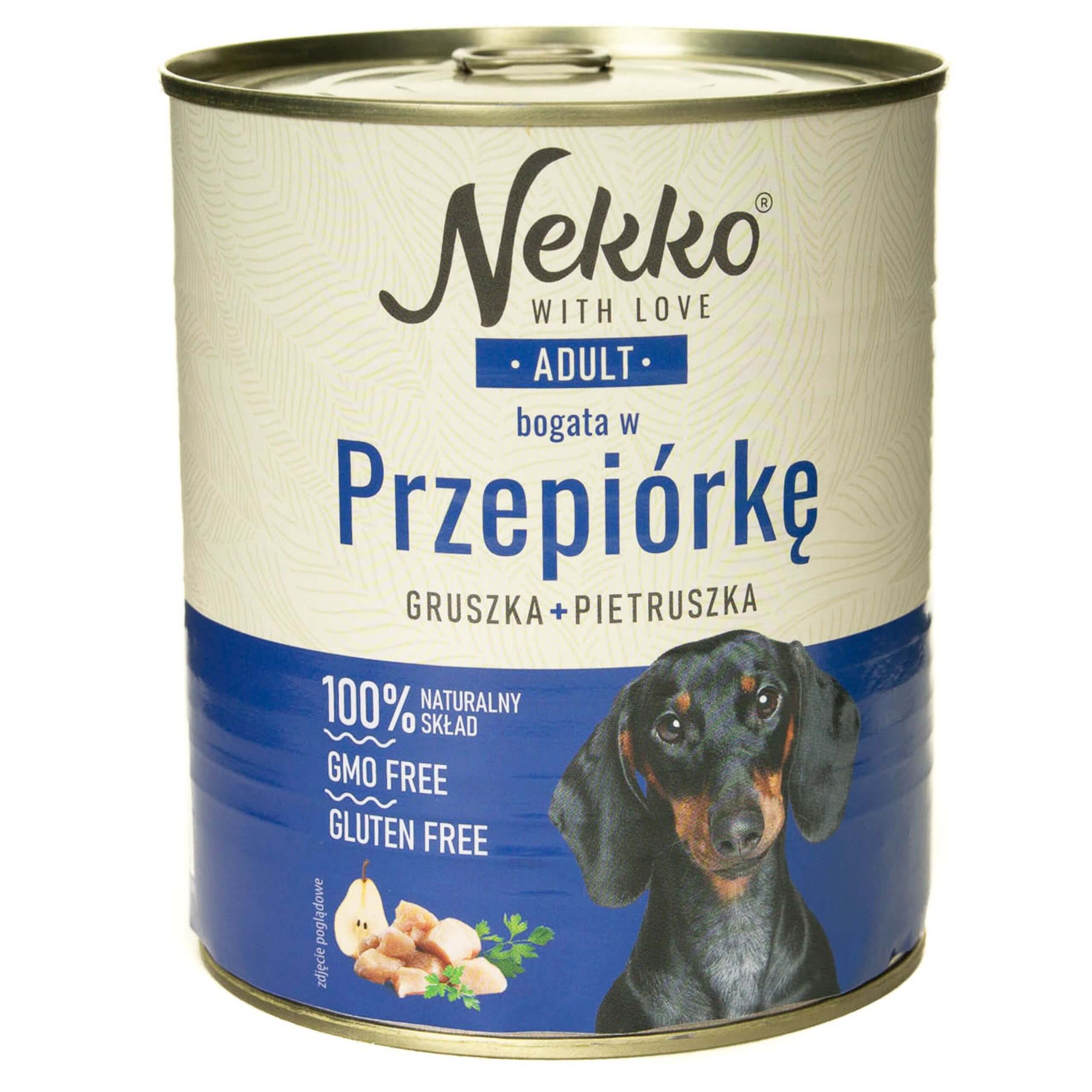 NEKKO pies Adult Przepiórka, Gruszka, Pietruszka 800g