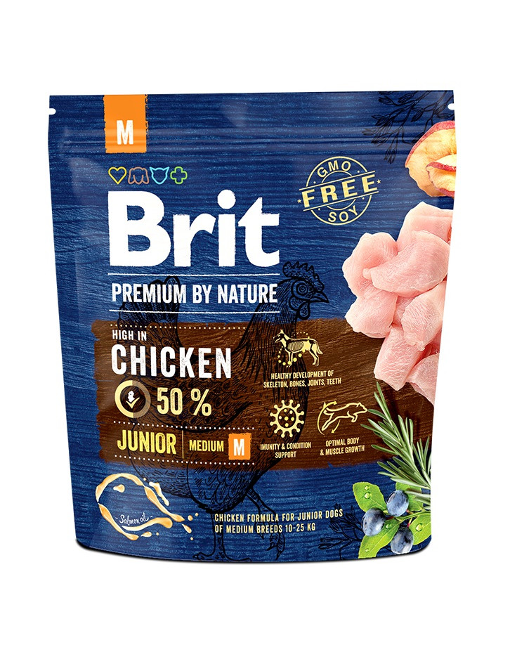 BRIT Premium by Nature pies Junior Medium M 1kg