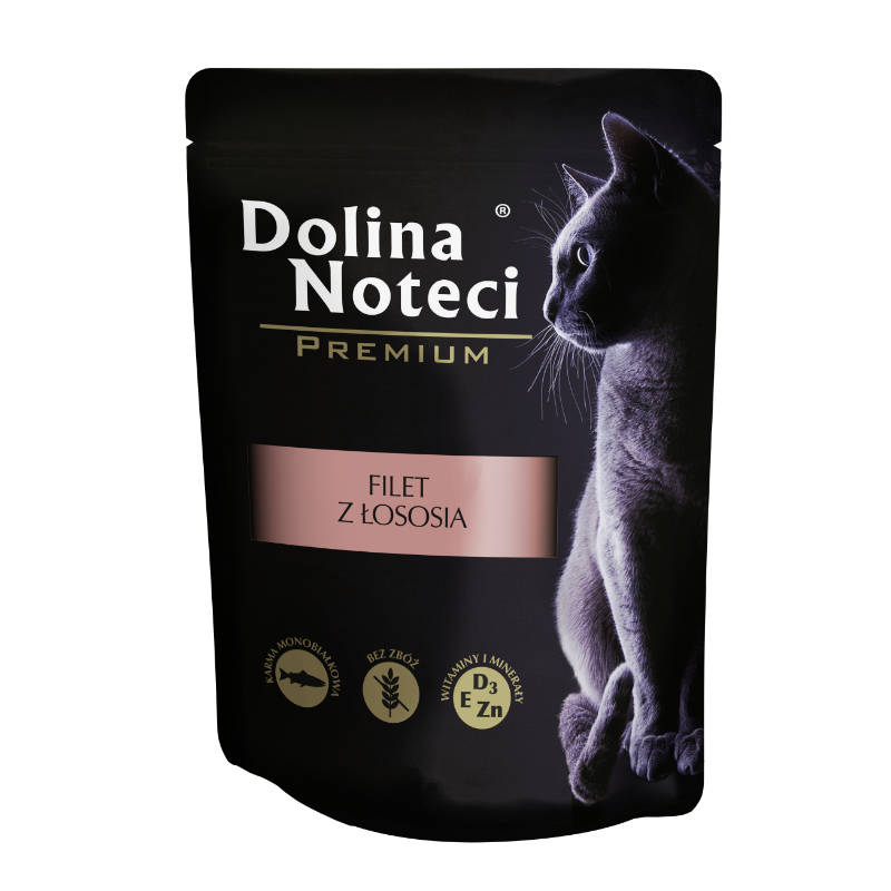 DOLINA NOTECI Premium Filet z łososia dla kota 85g
